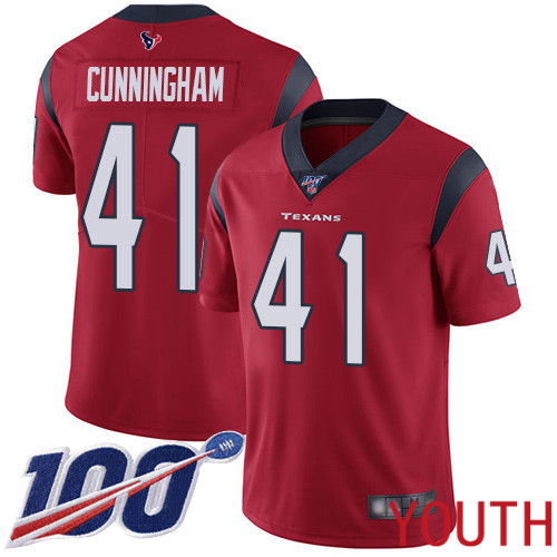 Houston Texans Limited Red Youth Zach Cunningham Alternate Jersey NFL Football #41 100th Season Vapor Untouchable->youth nfl jersey->Youth Jersey
